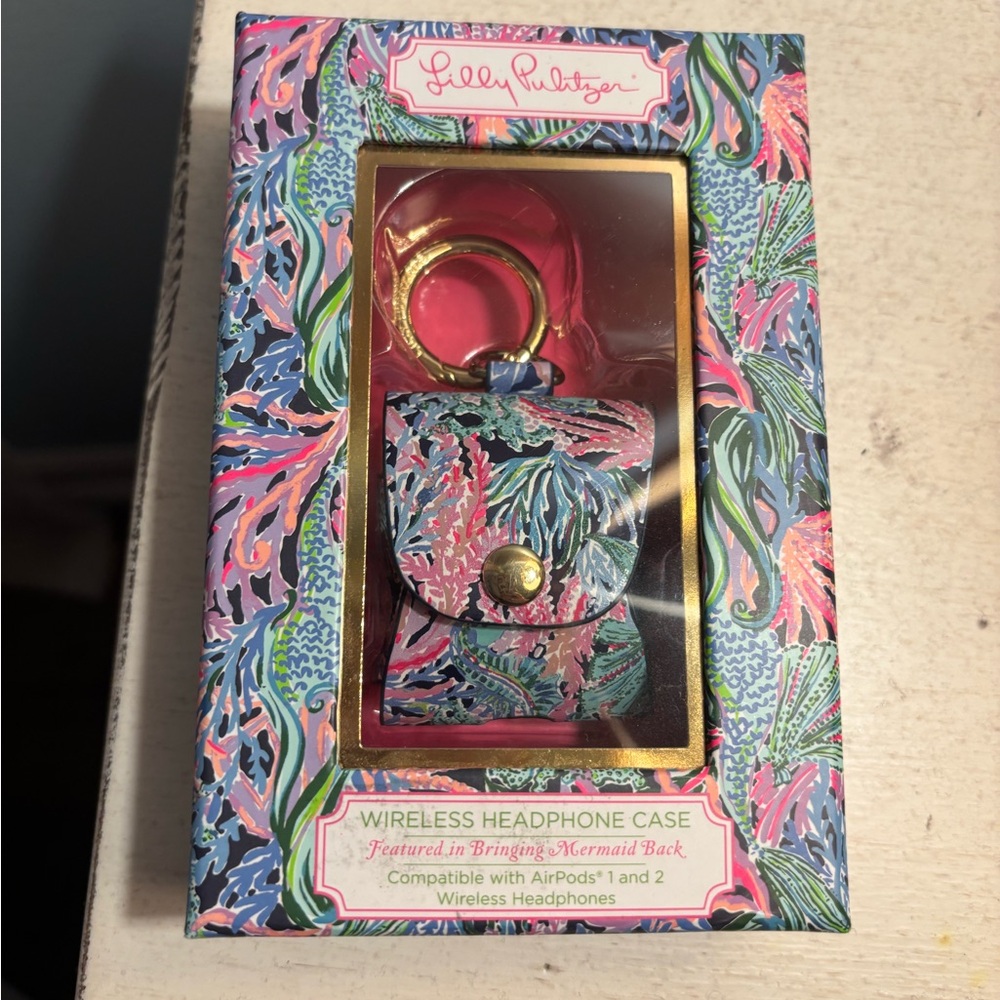 Lilly Pulitzer Bringing Mermaid Back AirPods Case - Pink, Blue, Green